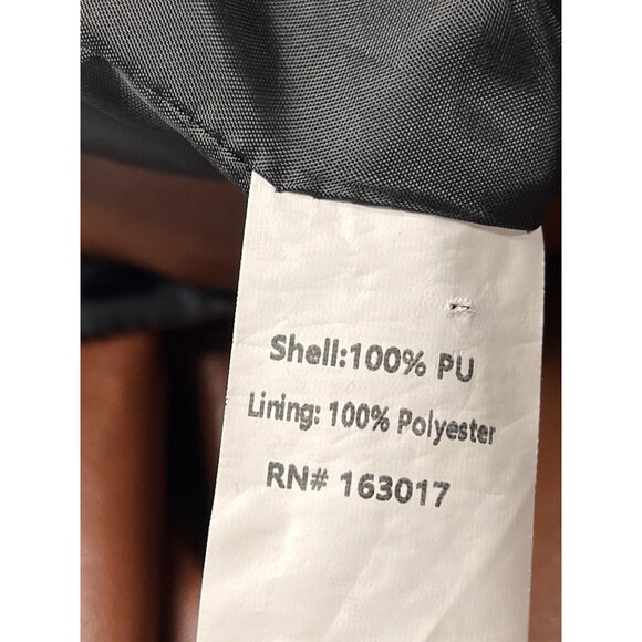 PRINCESS POLLY Women's Brown Faux Leather Notch Neck Open Blazer S/M - Picture 3 of 5